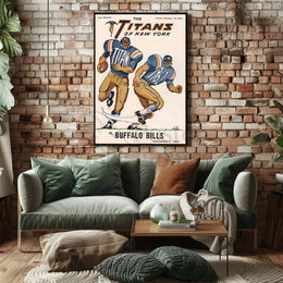 Titans vs Bills 1962 Retro Sports Poster PosterGoat