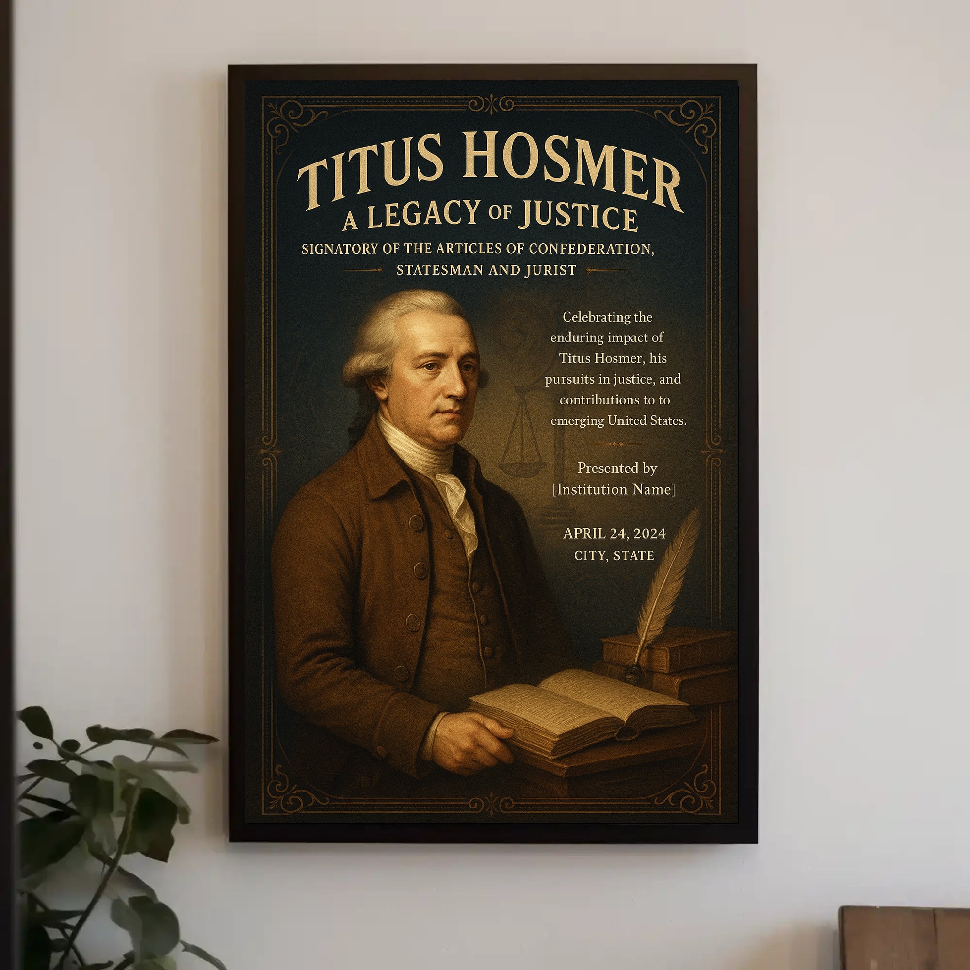 Titus Hosmer A Legacy Of Justice Poster PosterGoat