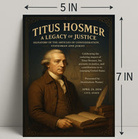 Titus Hosmer A Legacy Of Justice Poster PosterGoat