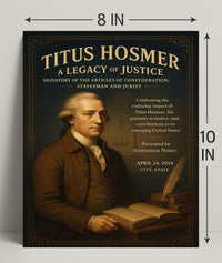 Titus Hosmer A Legacy Of Justice Poster PosterGoat