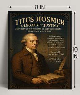 Titus Hosmer A Legacy Of Justice Poster PosterGoat