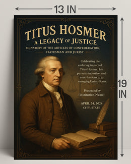 Titus Hosmer A Legacy Of Justice Poster PosterGoat