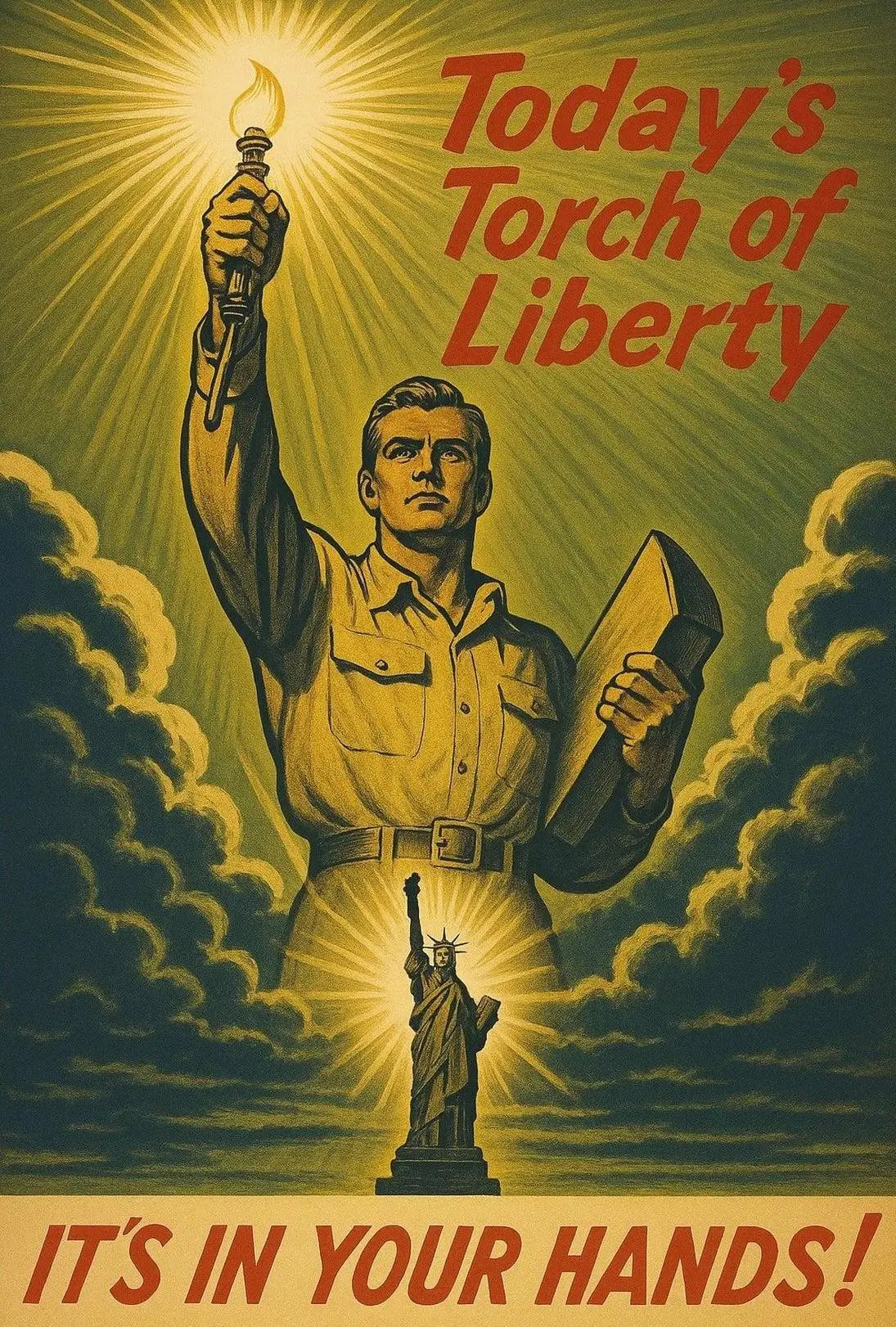 Today's Torch of Liberty Political or Propaganda Poster PosterGoat
