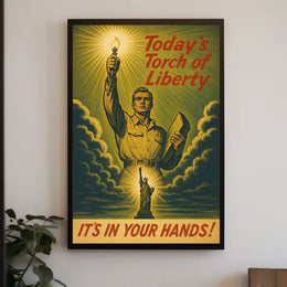 Today's Torch of Liberty Political or Propaganda Poster PosterGoat