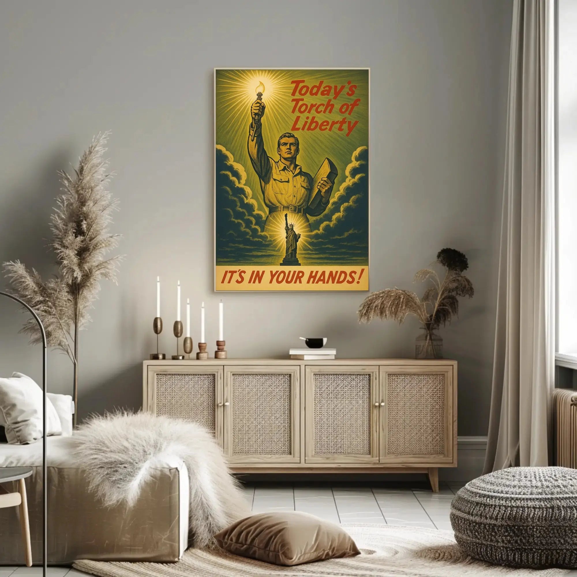 Today's Torch of Liberty Political or Propaganda Poster PosterGoat