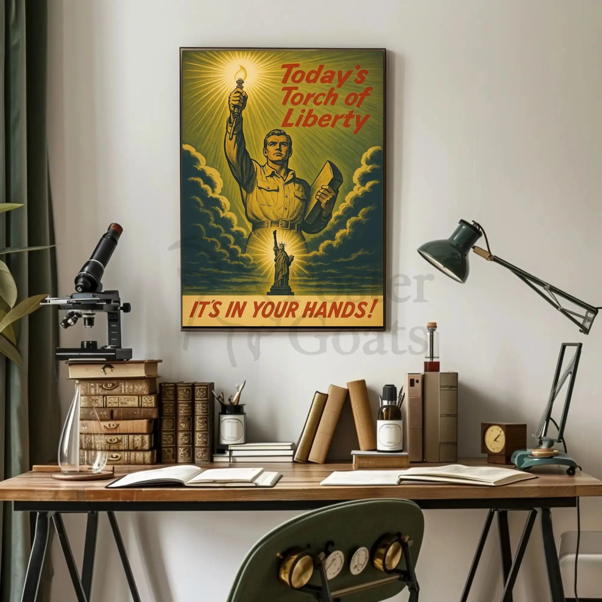 Today's Torch of Liberty Political or Propaganda Poster PosterGoat