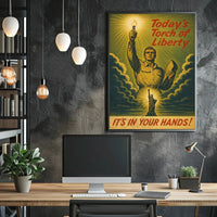 Today's Torch of Liberty Political or Propaganda Poster PosterGoat