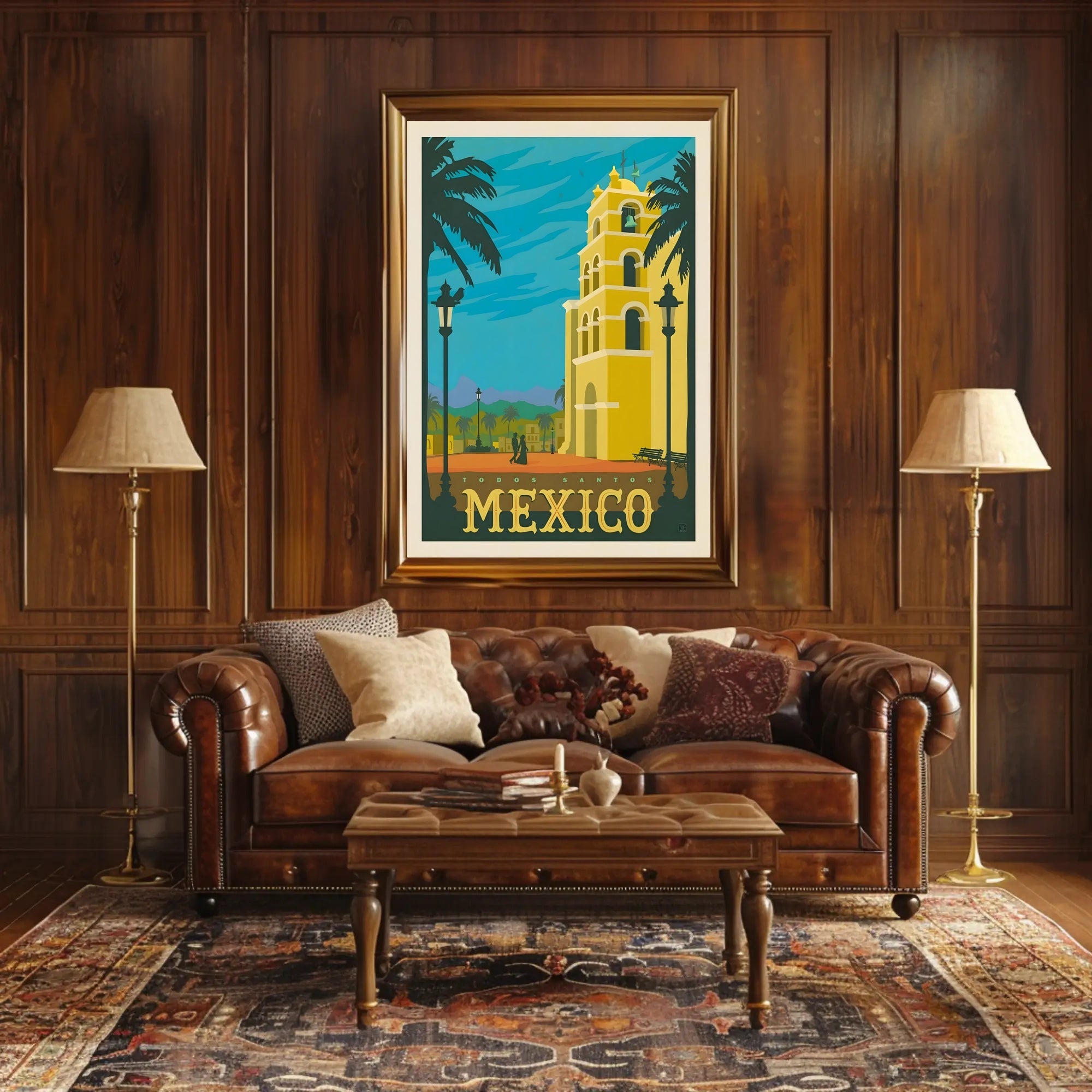 Todos Santos Vintage Travel Mexico Scenic Artwork Travel Poster PosterGoat