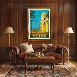 Todos Santos Vintage Travel Mexico Scenic Artwork Travel Poster PosterGoat