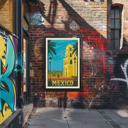 Todos Santos Vintage Travel Mexico Scenic Artwork Travel Poster PosterGoat