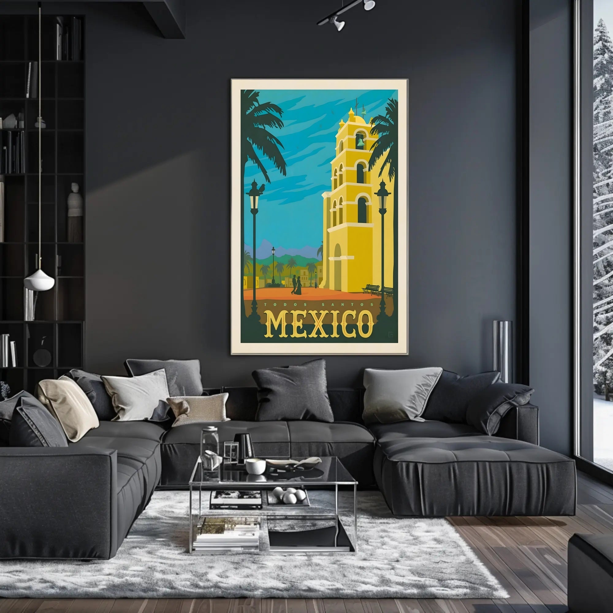Todos Santos Vintage Travel Mexico Scenic Artwork Travel Poster PosterGoat