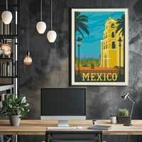 Todos Santos Vintage Travel Mexico Scenic Artwork Travel Poster PosterGoat