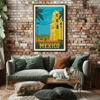 Todos Santos Vintage Travel Mexico Scenic Artwork Travel Poster PosterGoat