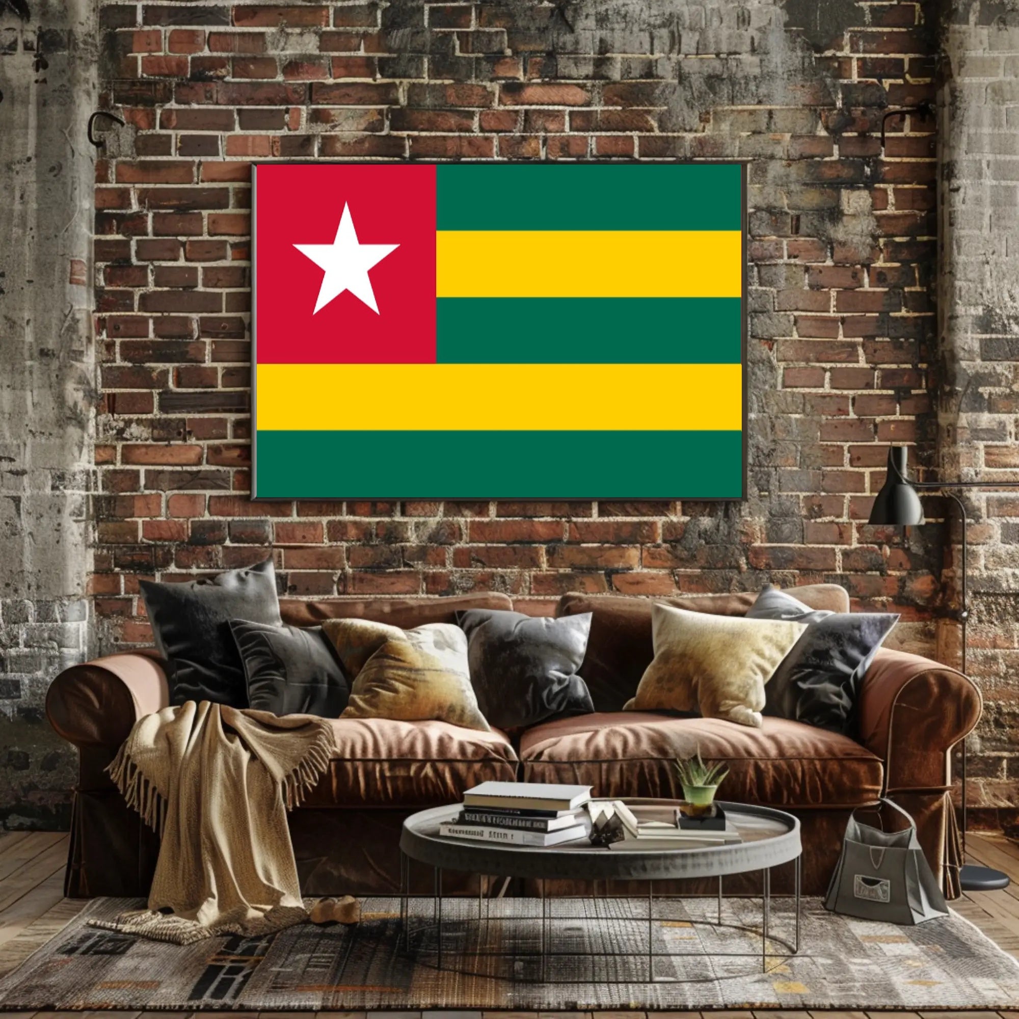 Togo Flag Design for Country Flag Poster PosterGoat