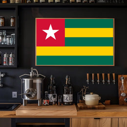 Togo Flag Design for Country Flag Poster PosterGoat
