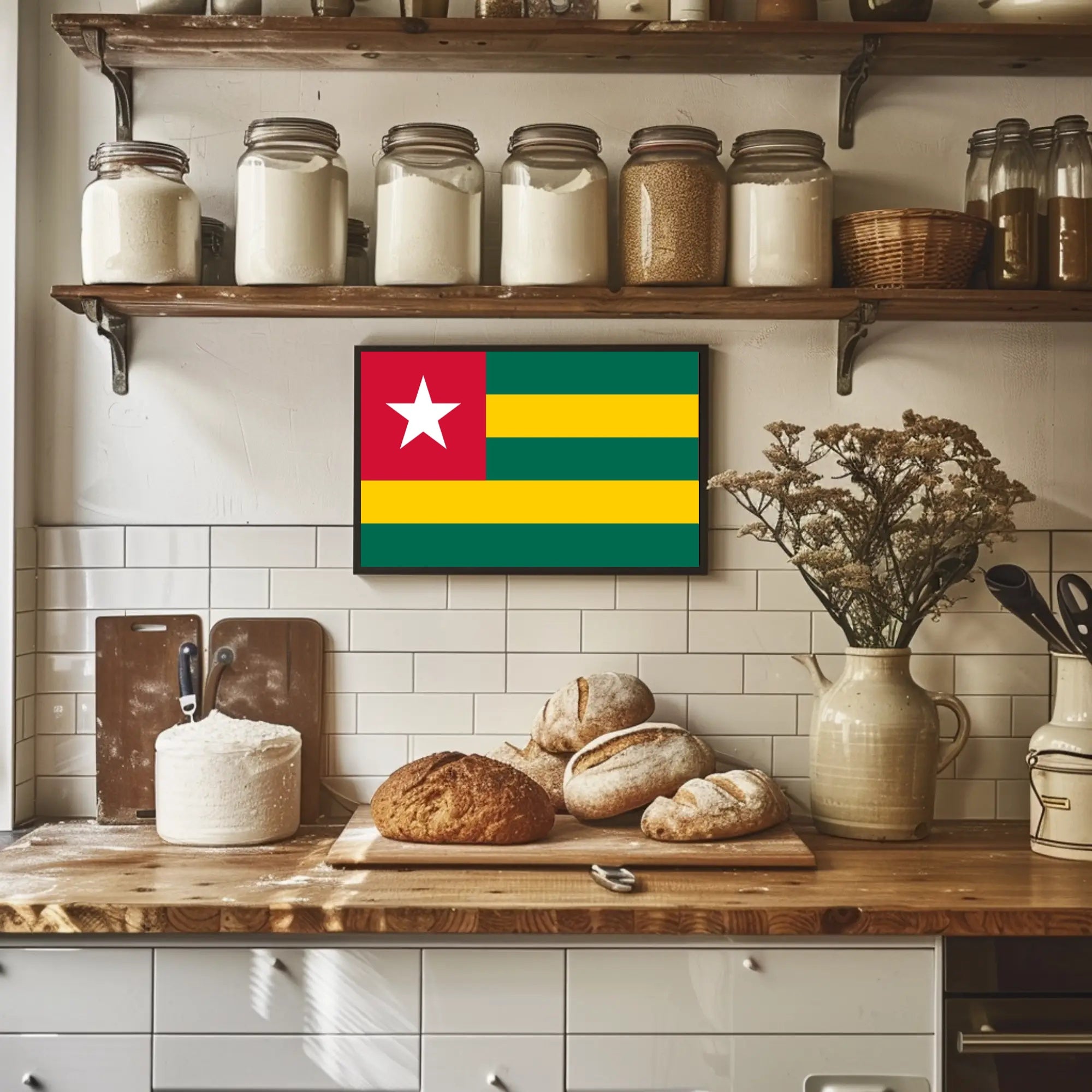 Togo Flag Design for Country Flag Poster PosterGoat