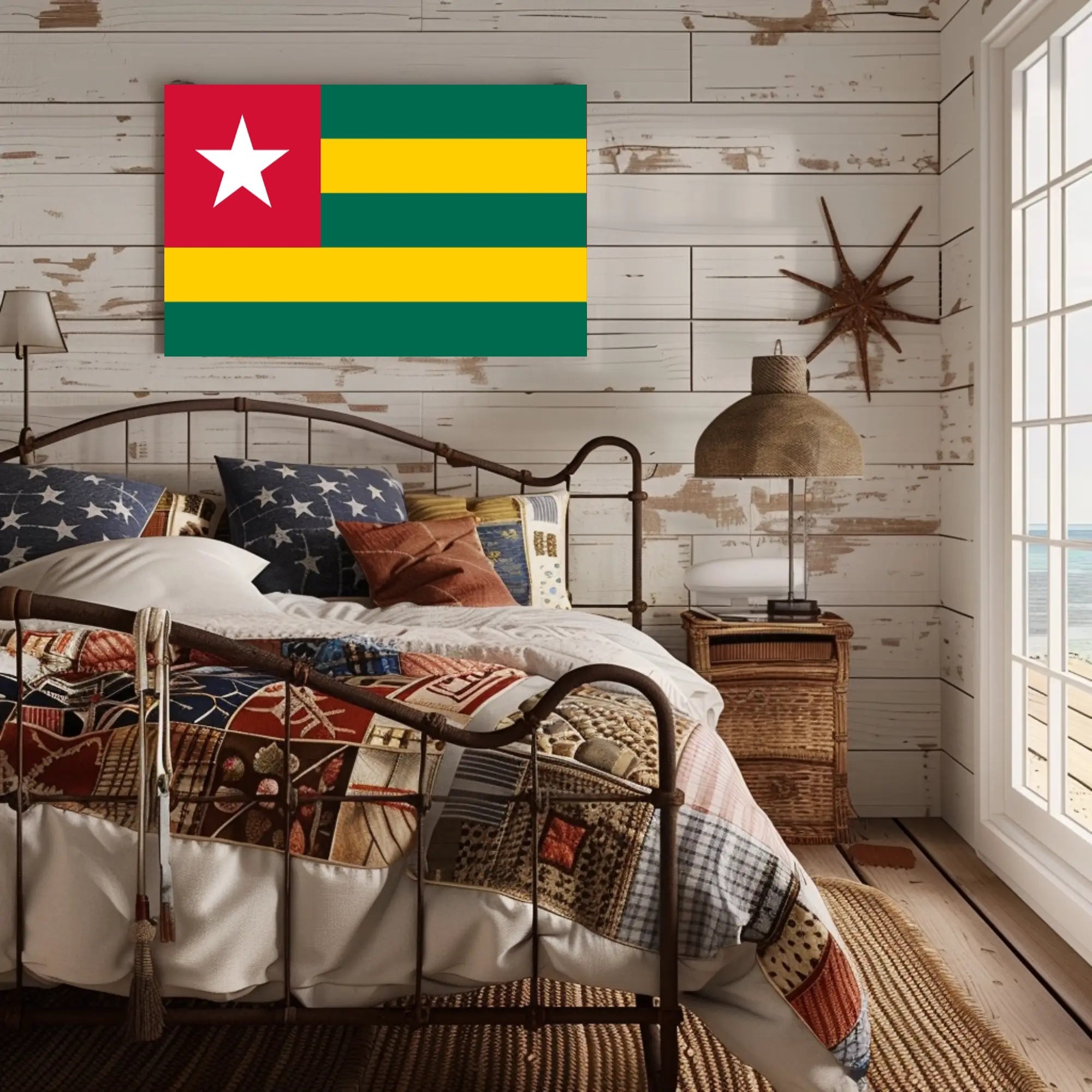 Togo Flag Design for Country Flag Poster PosterGoat