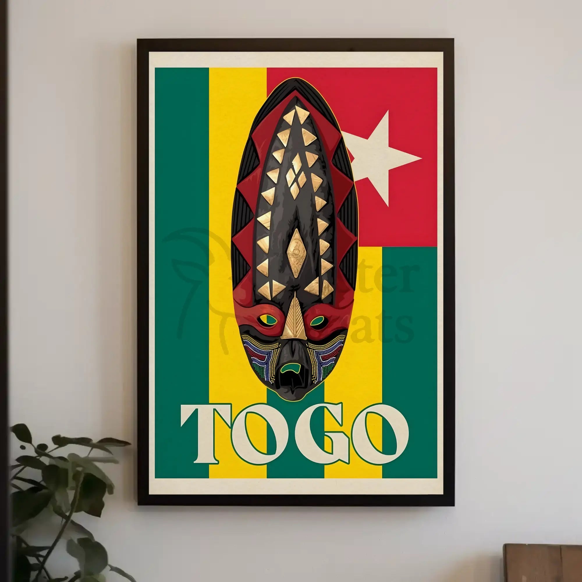 Togo Tribal Mask Celebration Cultural or Heritage Poster PosterGoat