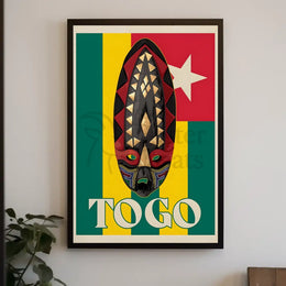 Togo Tribal Mask Celebration Cultural or Heritage Poster PosterGoat
