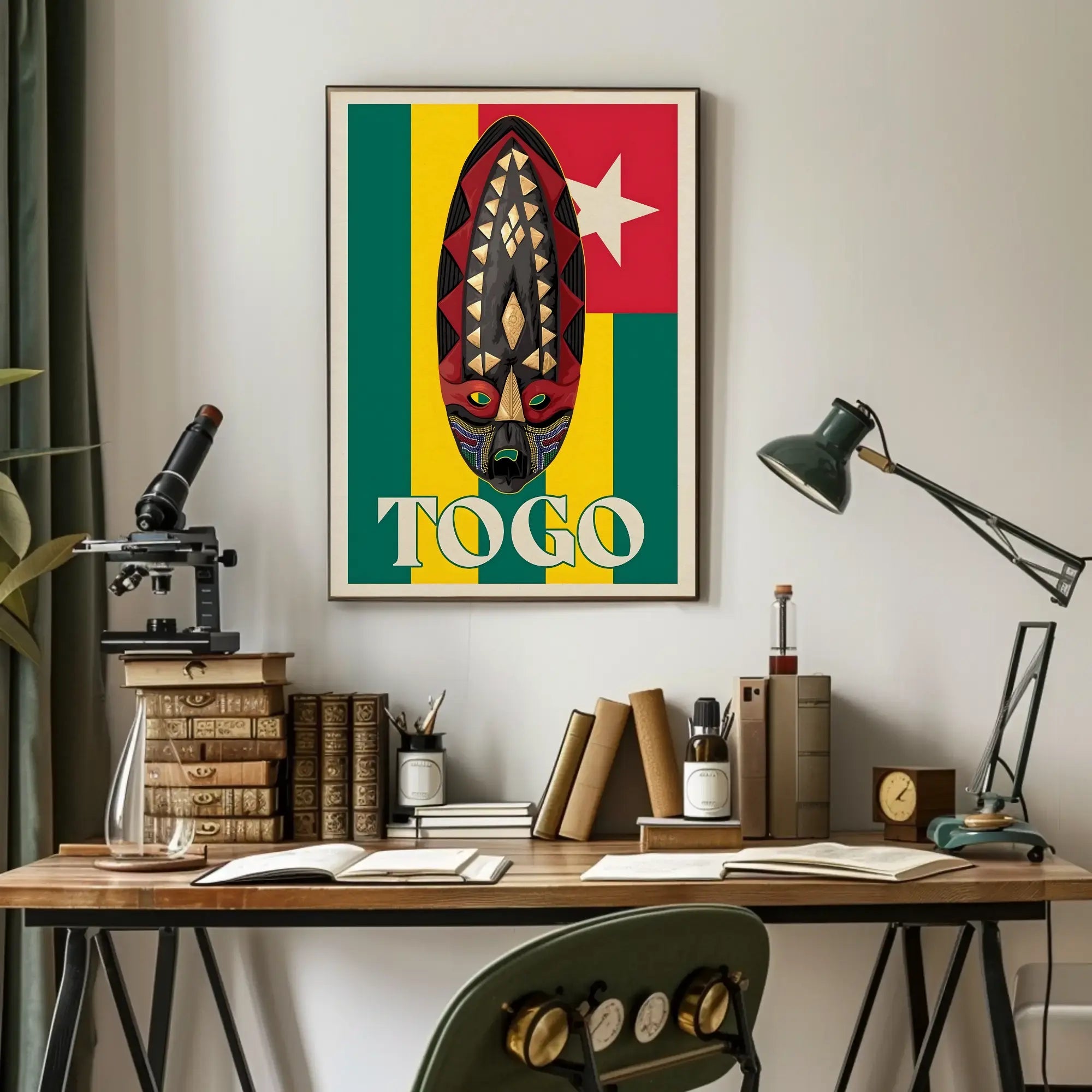 Togo Tribal Mask Celebration Cultural or Heritage Poster PosterGoat