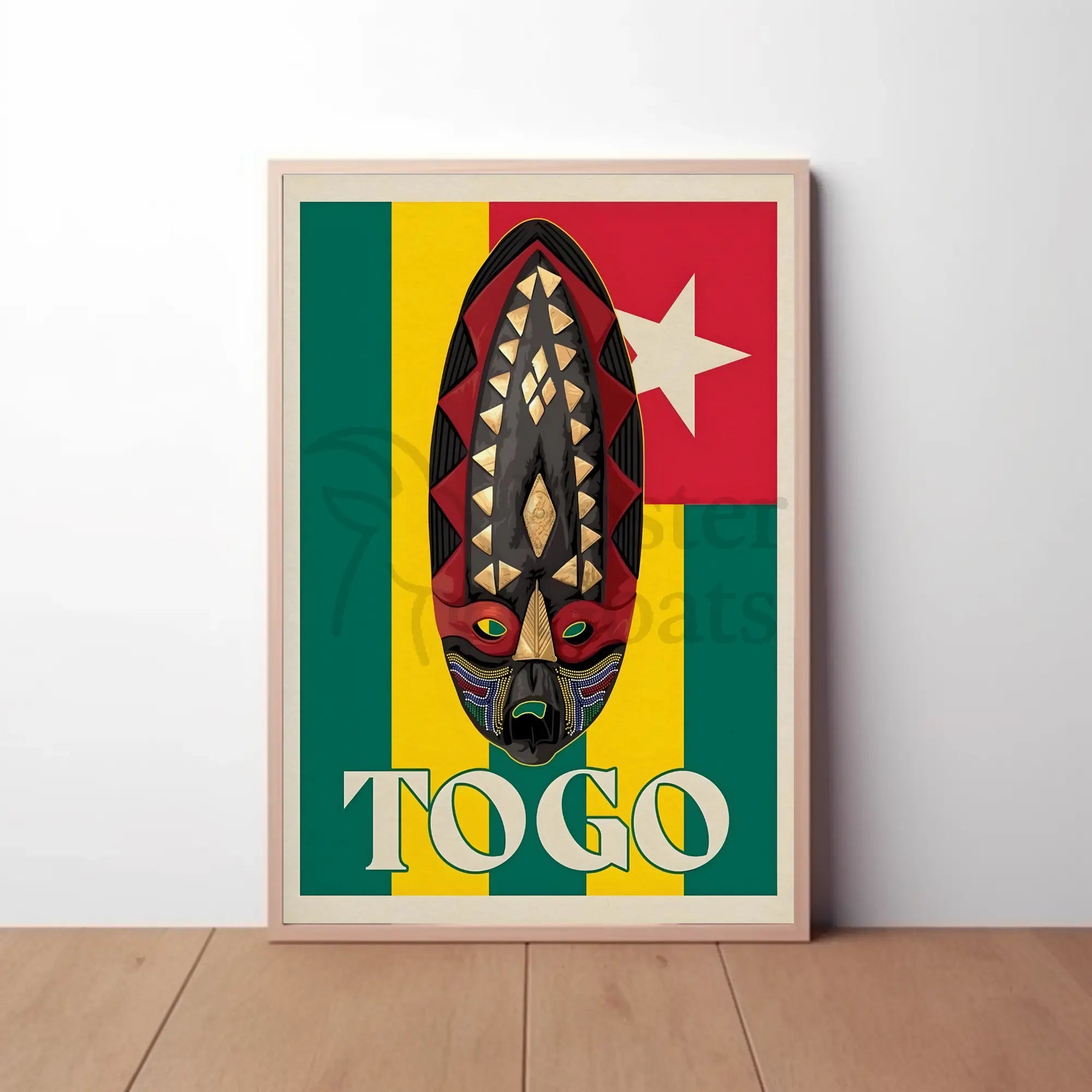 Togo Tribal Mask Celebration Cultural or Heritage Poster PosterGoat
