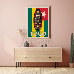 Togo Tribal Mask Celebration Cultural or Heritage Poster PosterGoat