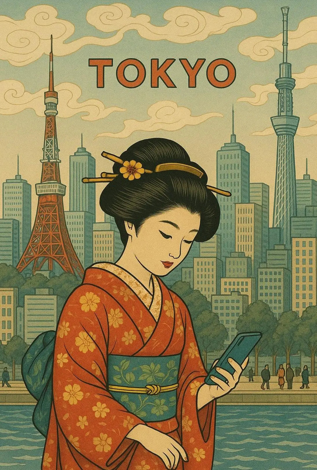 Tokyo Modernity Meets Tradition Cultural or Heritage Poster PosterGoat