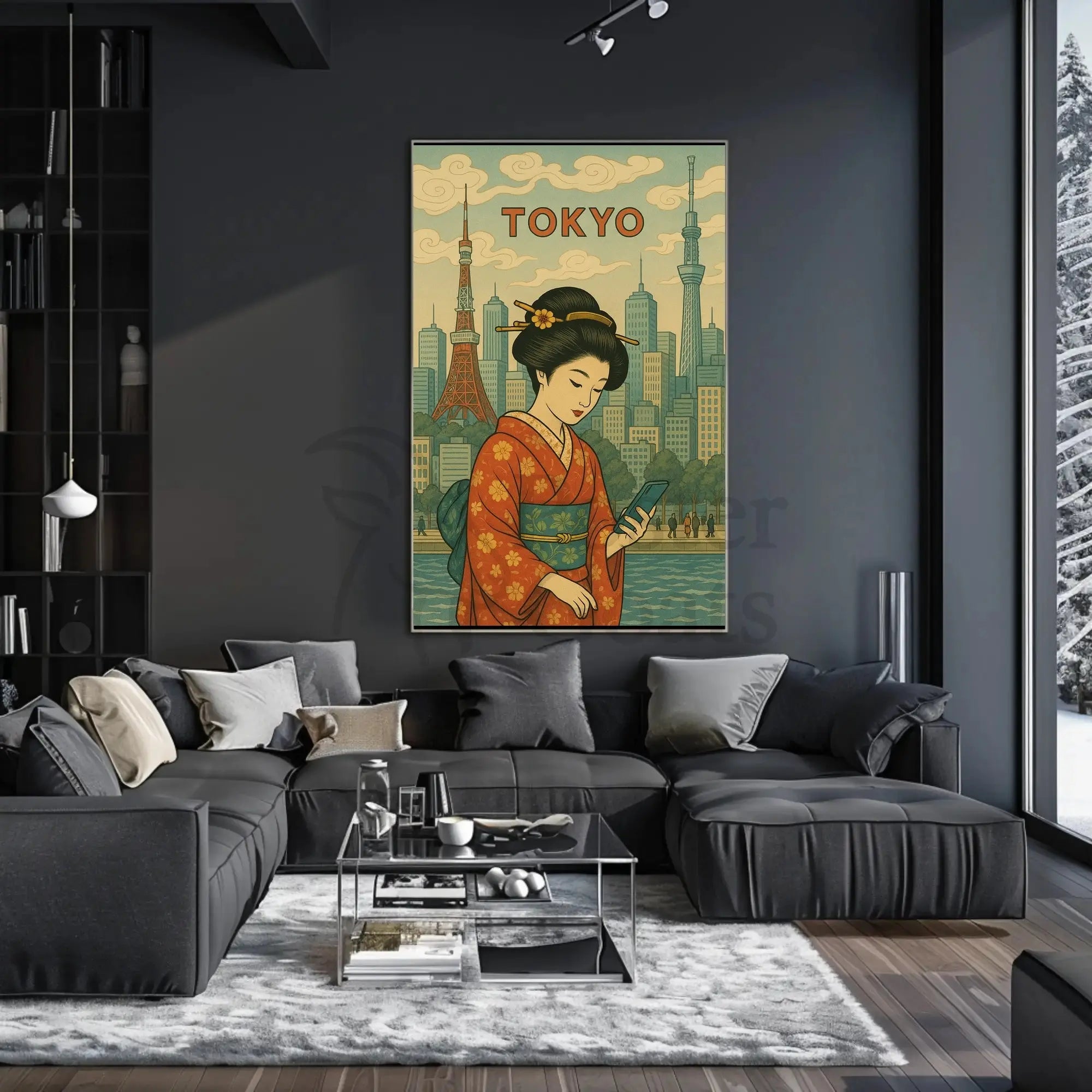 Tokyo Modernity Meets Tradition Cultural or Heritage Poster PosterGoat