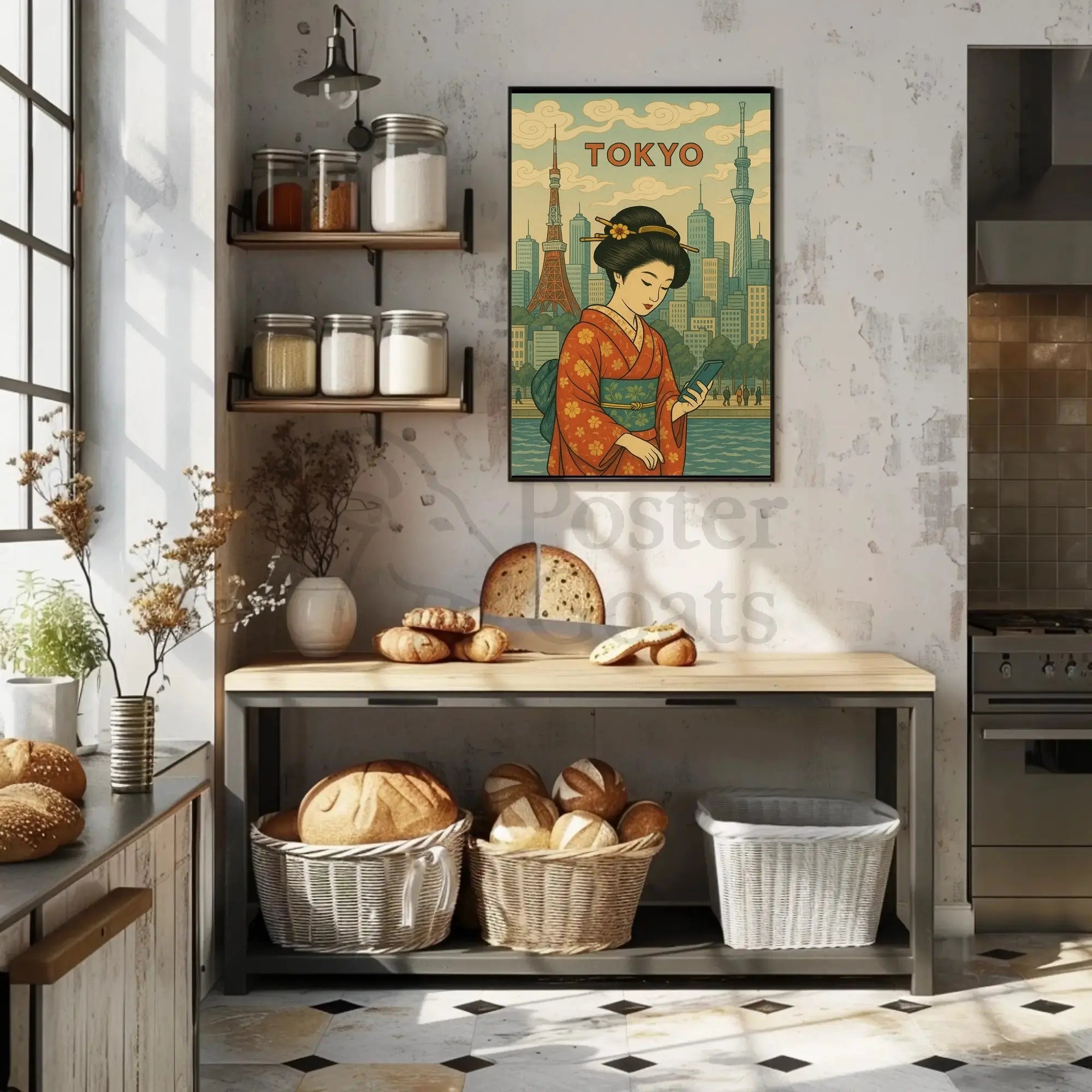 Tokyo Modernity Meets Tradition Cultural or Heritage Poster PosterGoat