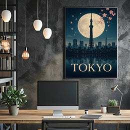 Tokyo Nightscape Poster PosterGoat