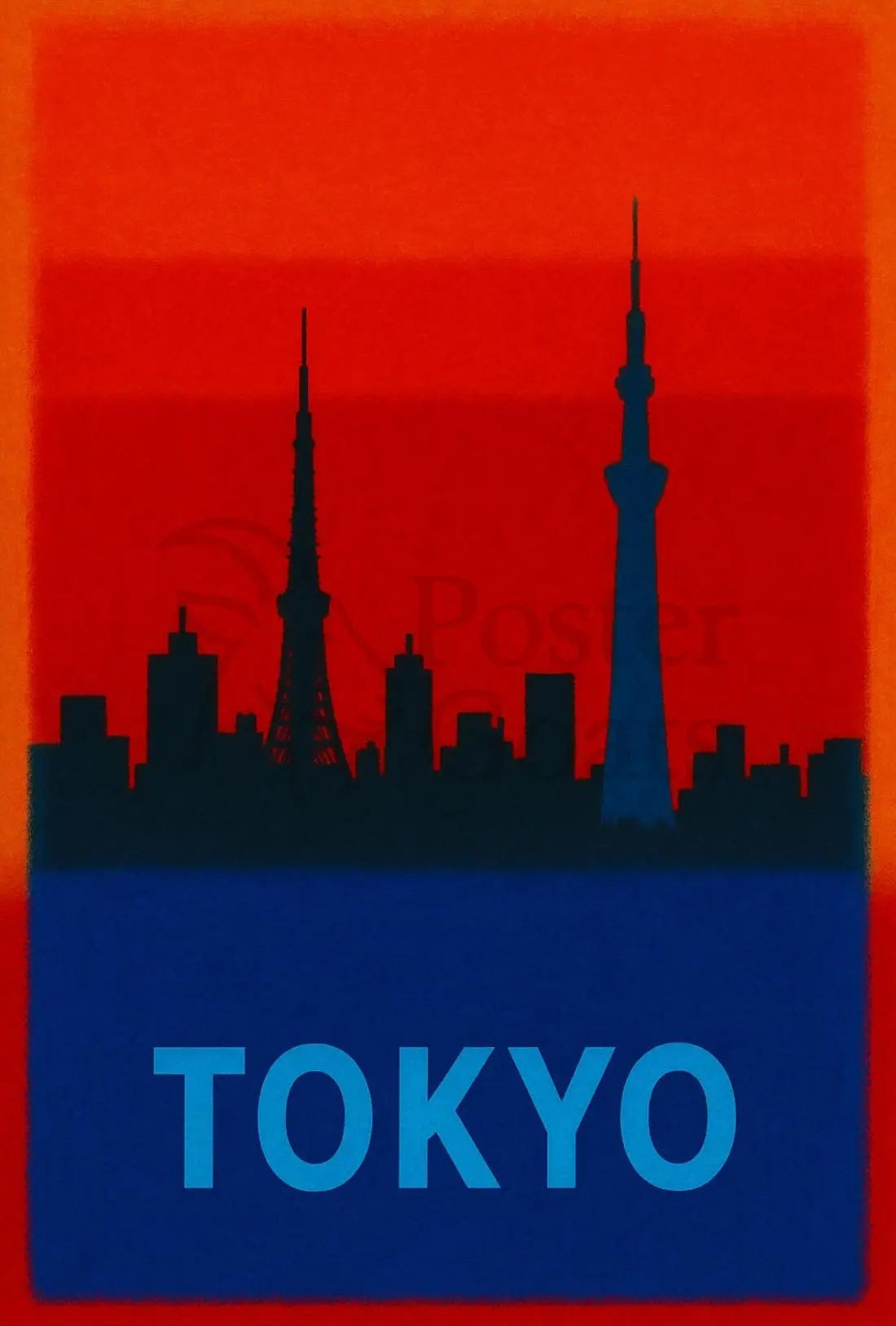 Tokyo Skyline Modern Minimalist Travel Poster PosterGoat