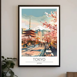 Tokyo Spring Harmony Travel Poster PosterGoat