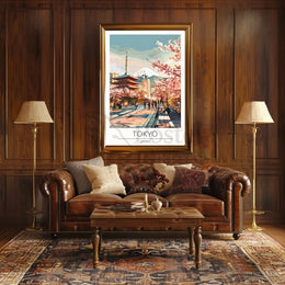 Tokyo Spring Harmony Travel Poster PosterGoat