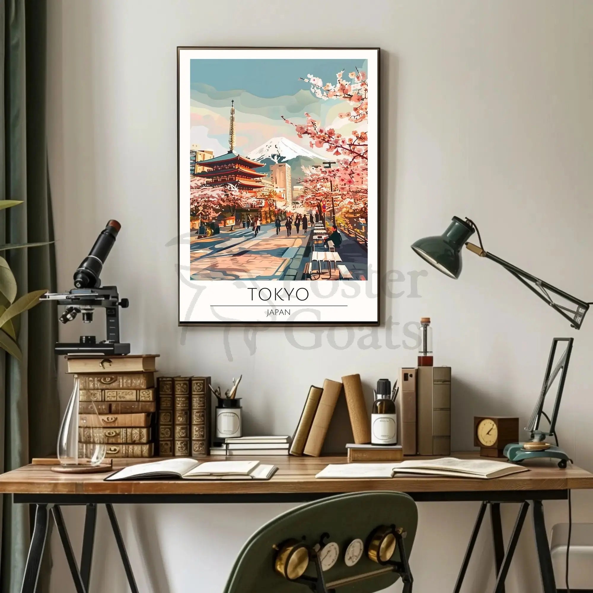 Tokyo Spring Harmony Travel Poster PosterGoat