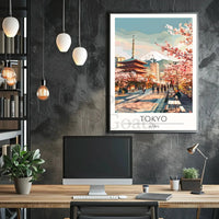 Tokyo Spring Harmony Travel Poster PosterGoat