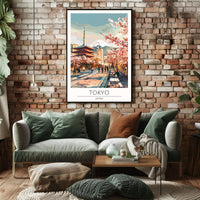 Tokyo Spring Harmony Travel Poster PosterGoat