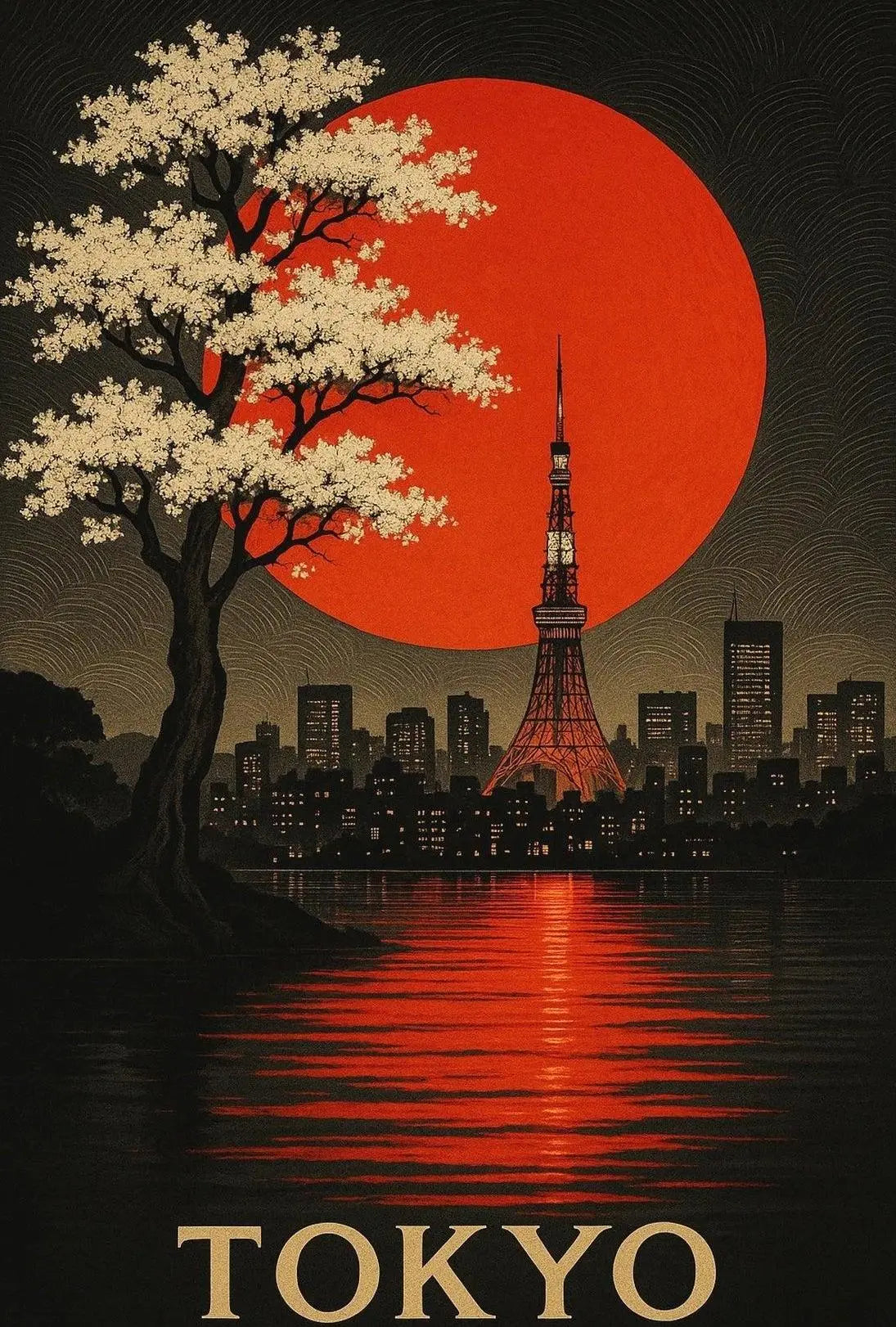 Tokyo Sunrise Art Print: Cultural and Heritage Poster PosterGoat