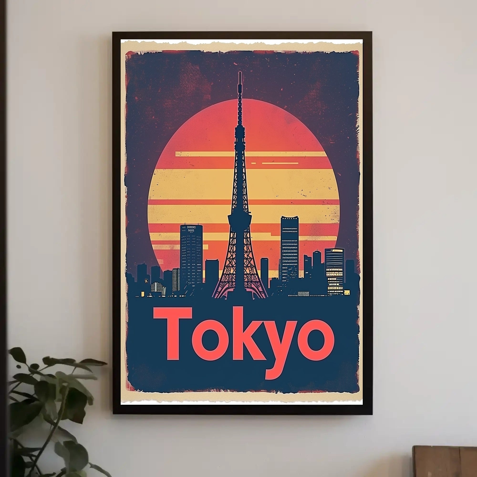 Tokyo Tower Cityscape at Dusk: Urban or Cityscape Poster PosterGoat