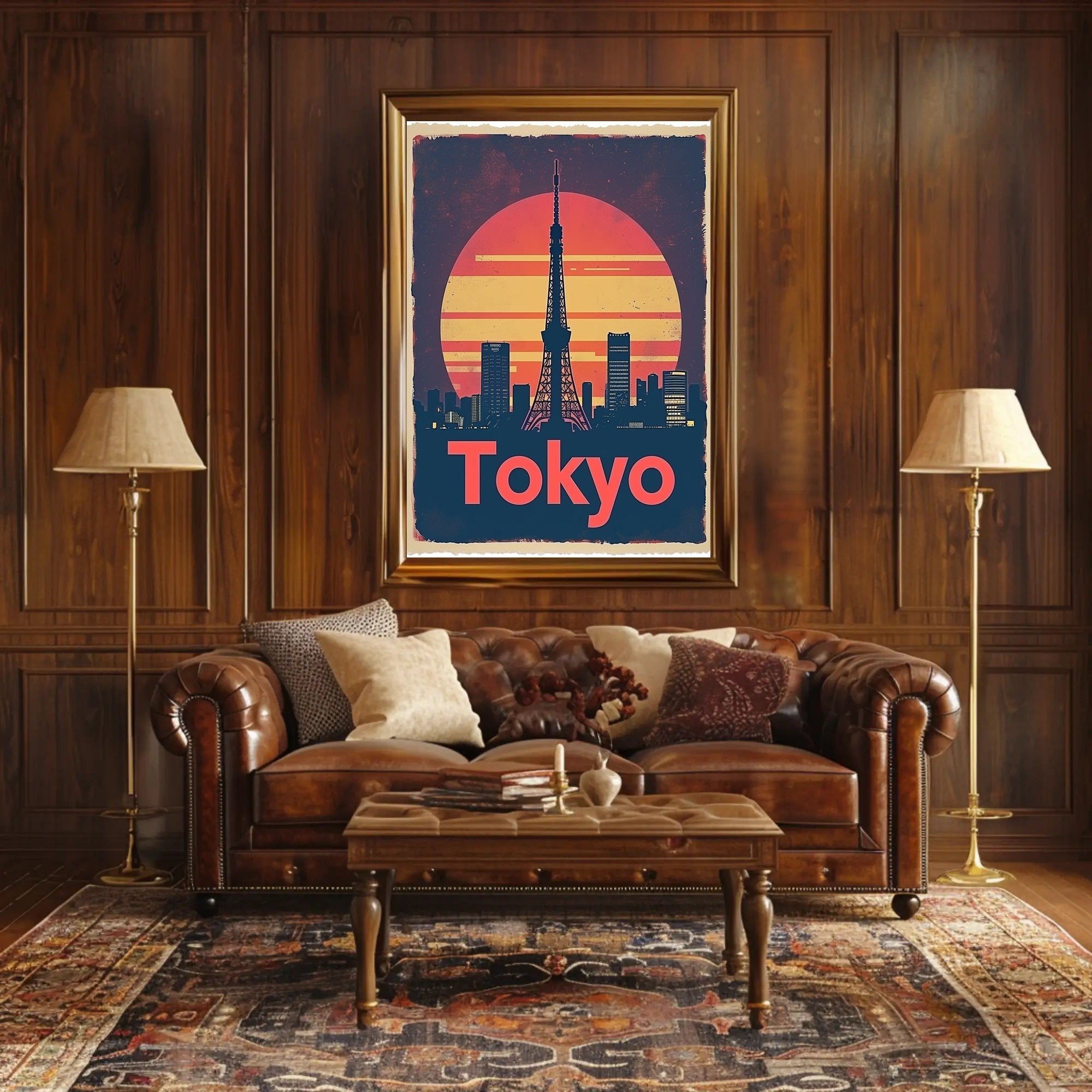 Tokyo Tower Cityscape at Dusk: Urban or Cityscape Poster PosterGoat