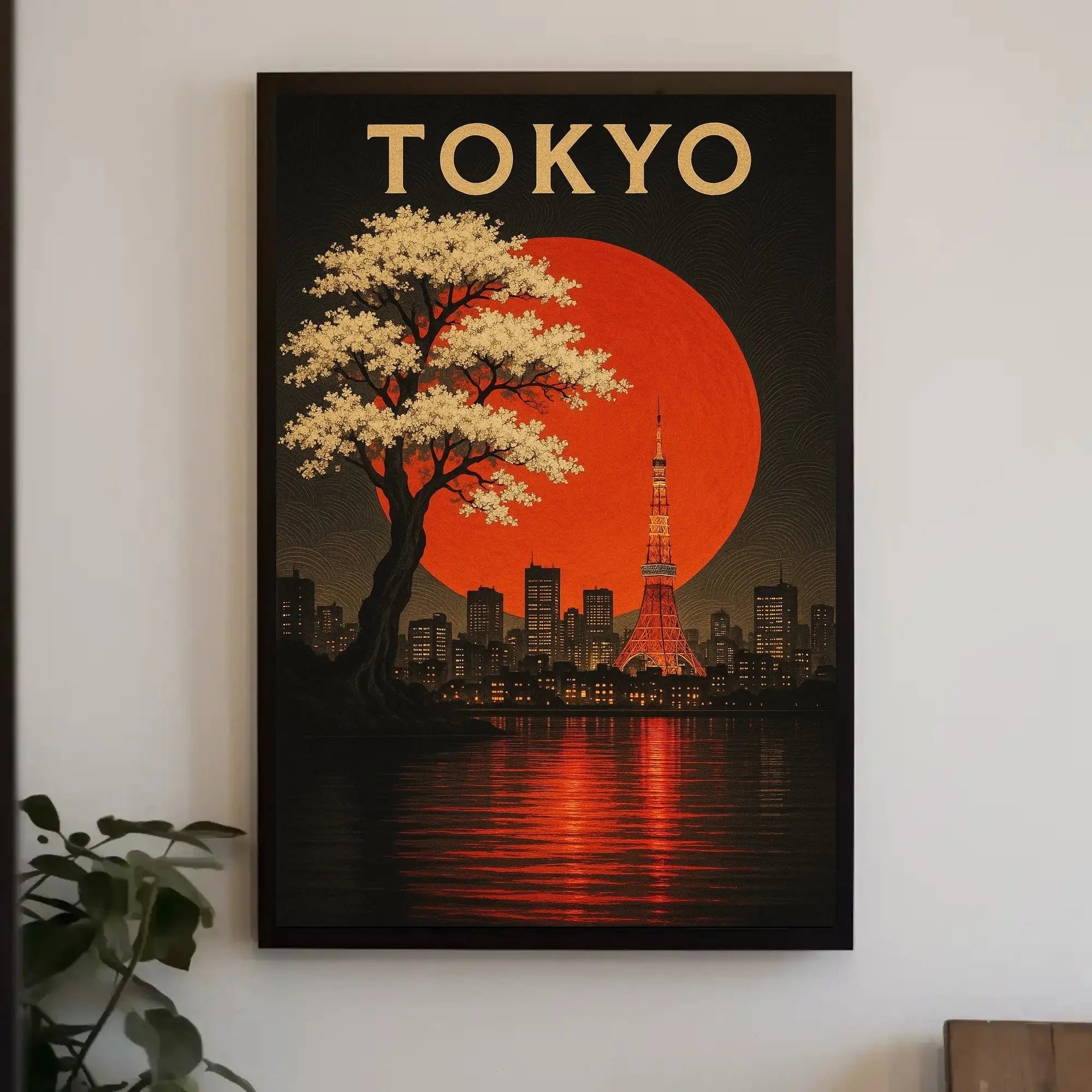Tokyo Tower Urban Vintage Travel Poster PosterGoat