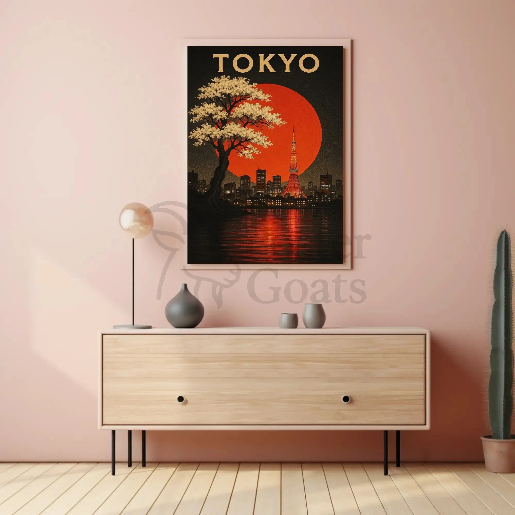 Tokyo Tower Urban Vintage Travel Poster PosterGoat