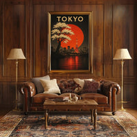 Tokyo Tower Urban Vintage Travel Poster PosterGoat