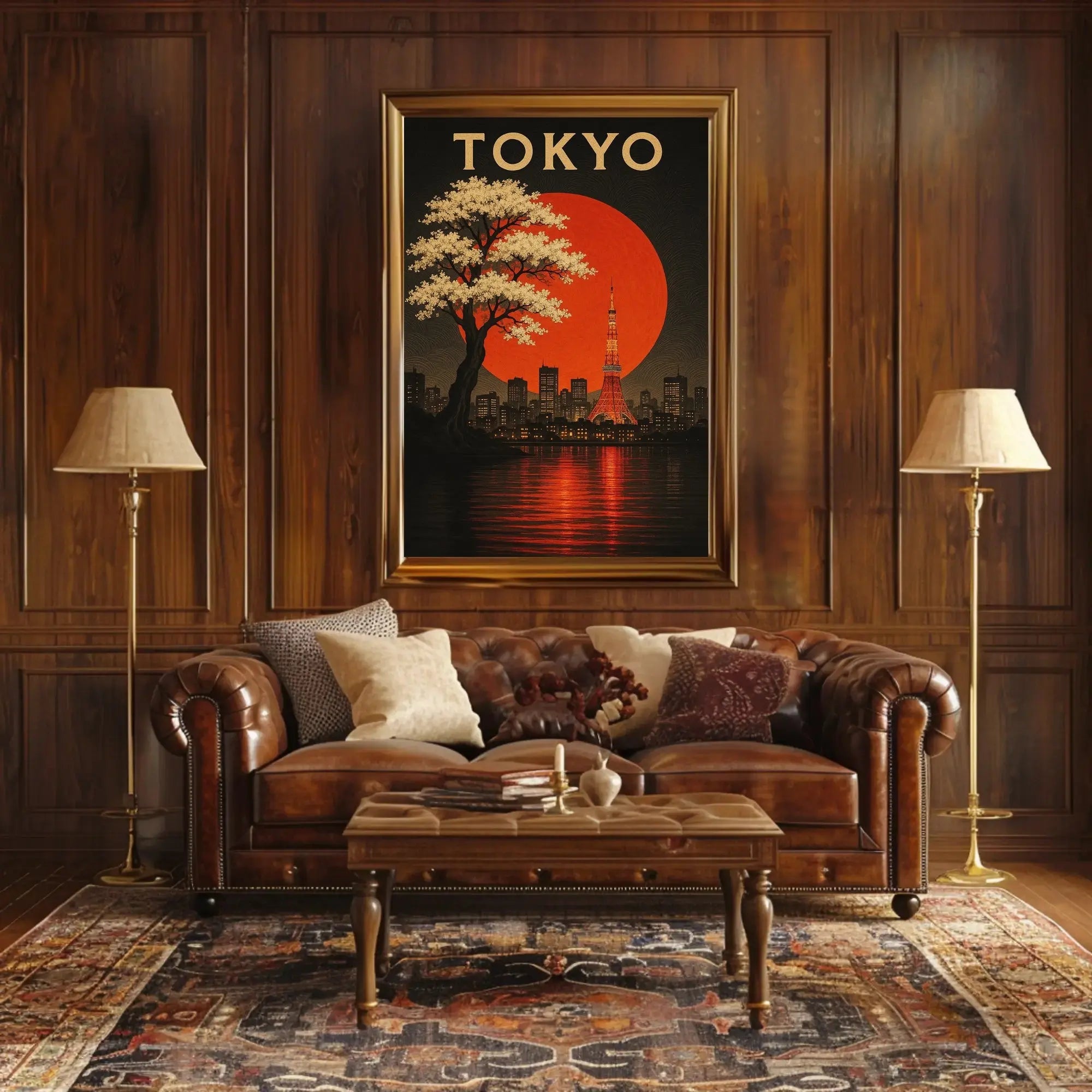 Tokyo Tower Urban Vintage Travel Poster PosterGoat