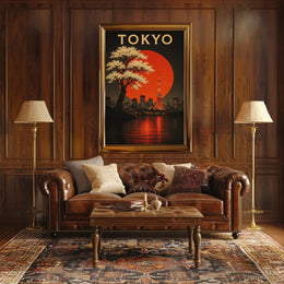 Tokyo Tower Urban Vintage Travel Poster PosterGoat