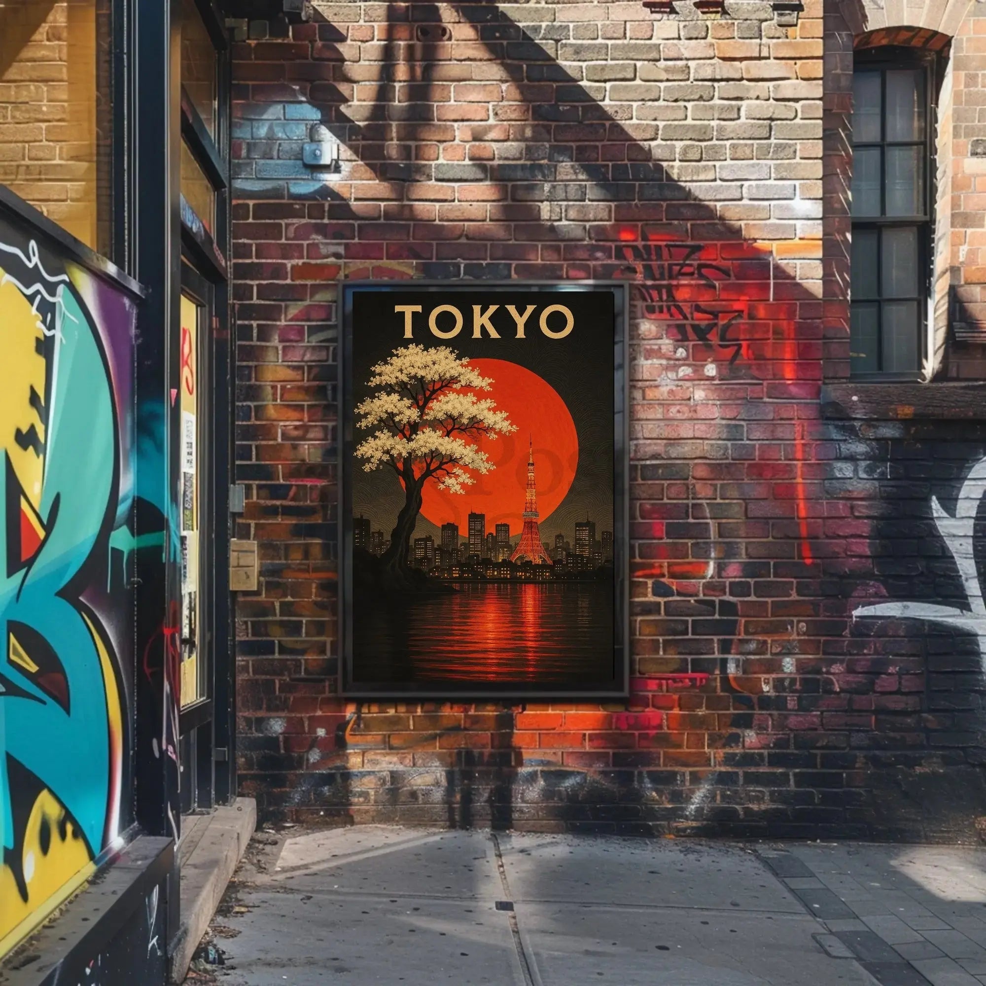 Tokyo Tower Urban Vintage Travel Poster PosterGoat