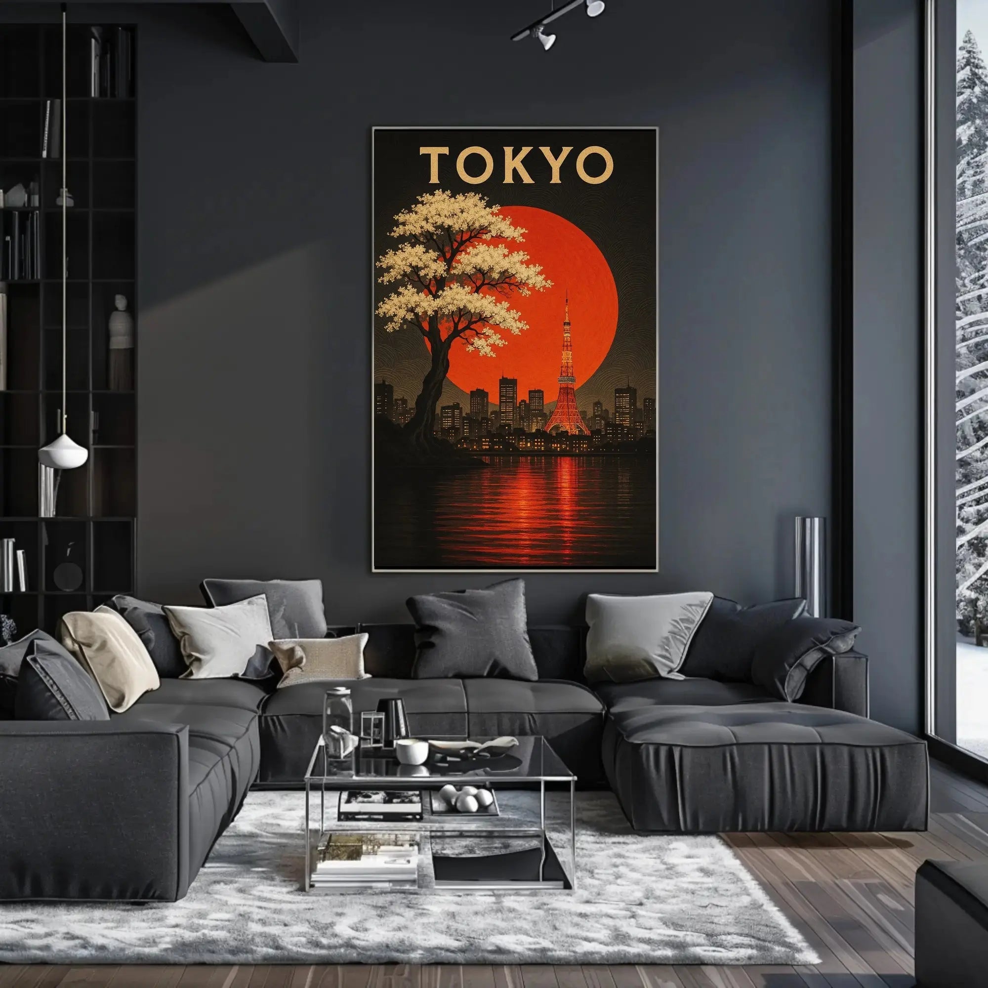 Tokyo Tower Urban Vintage Travel Poster PosterGoat