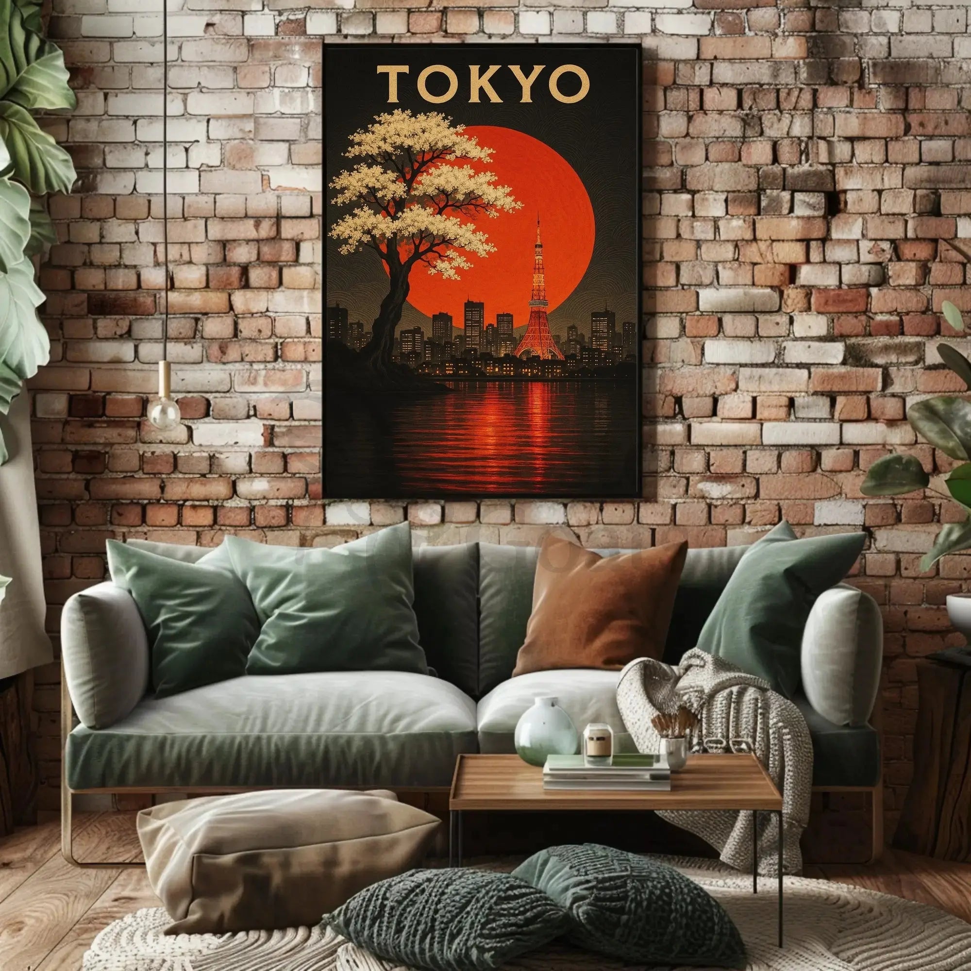 Tokyo Tower Urban Vintage Travel Poster PosterGoat
