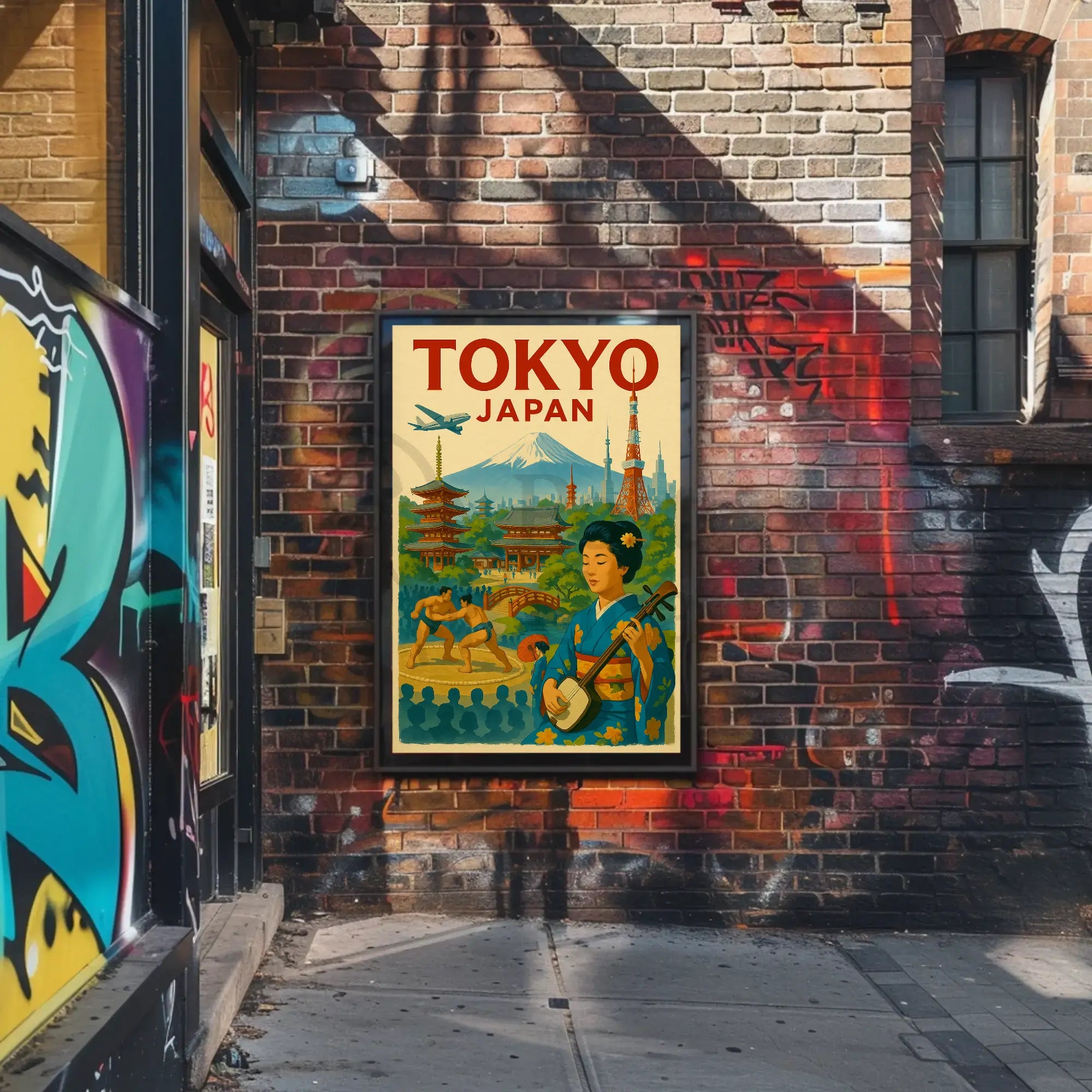 Tokyo Travel Poster with Mid-20th Century Vintage Design PosterGoat