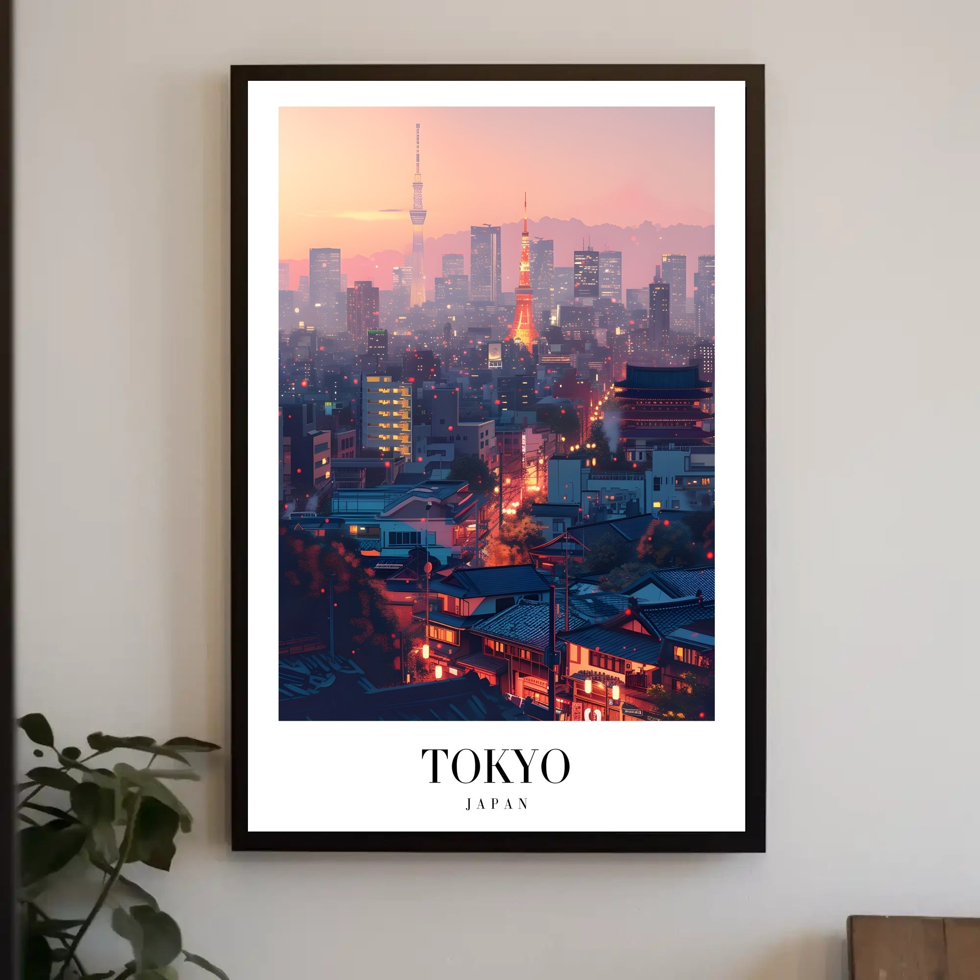 Tokyo Twilight Cityscape: Energetic Modern Urban or Cityscape Poster PosterGoat