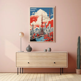 Tokyo's Fusion Skyline in Urban or Cityscape Poster PosterGoat